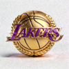 洛杉矶湖人队金色篮球标志